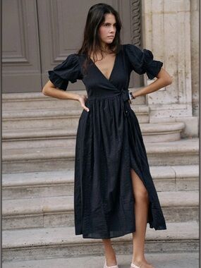 Daughters of India Uma Maxi Dress Black Size XS Excellent Condition